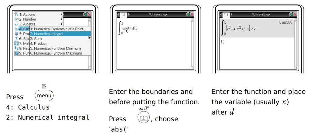 Alternatively, use the calculator to find areas