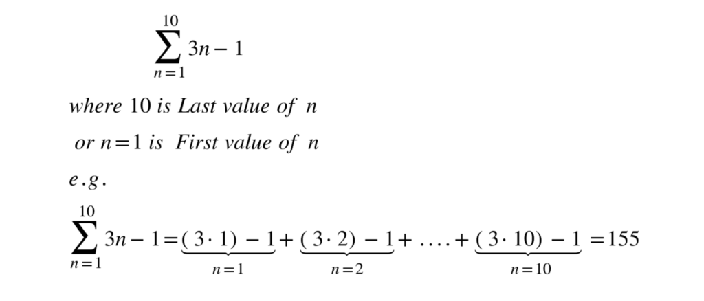 sigma notation