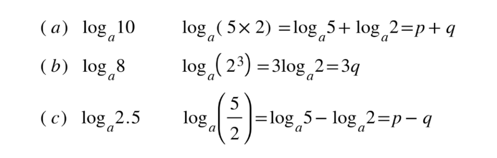 Expressing logs in terms of other logs