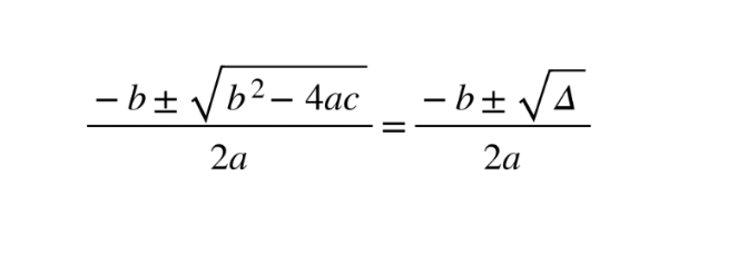 Quadratic formula