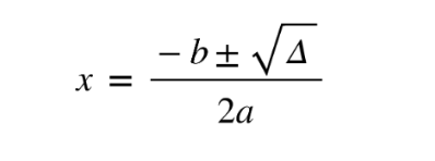 Solving quadratic equations using the quadratic formula 1