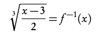 Inverse functions 3