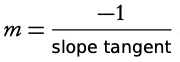 Determine the slope of the normal