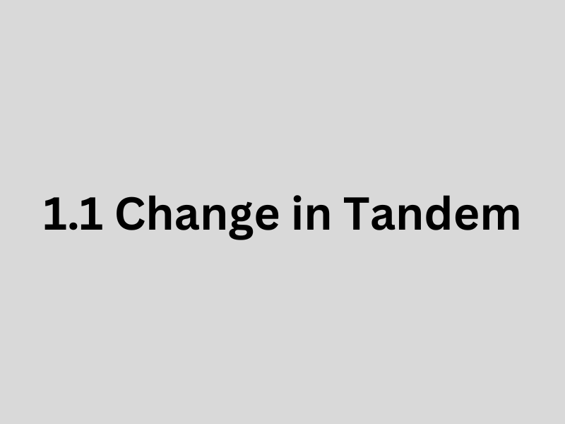 1.1 Change in Tandem