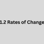 1.2 Rates of Change