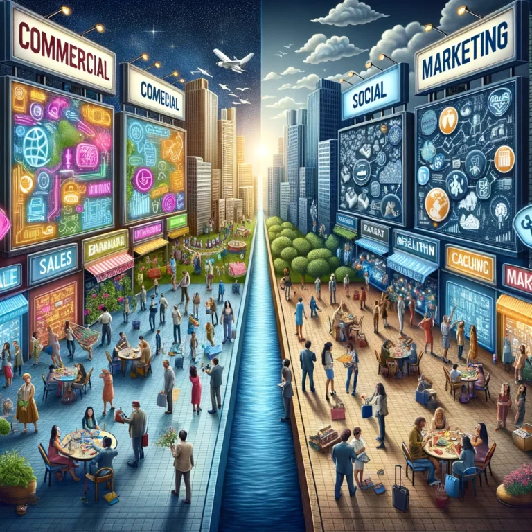 Commercial vs. social marketing