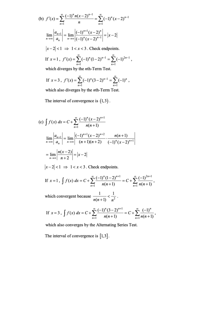 Representations Of Functions As Power Series | RivisionTown