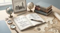 Study setup with history and politics materials including books, globe, and British Parliament for IGCSE and A Level revision – RevisionTown education blog