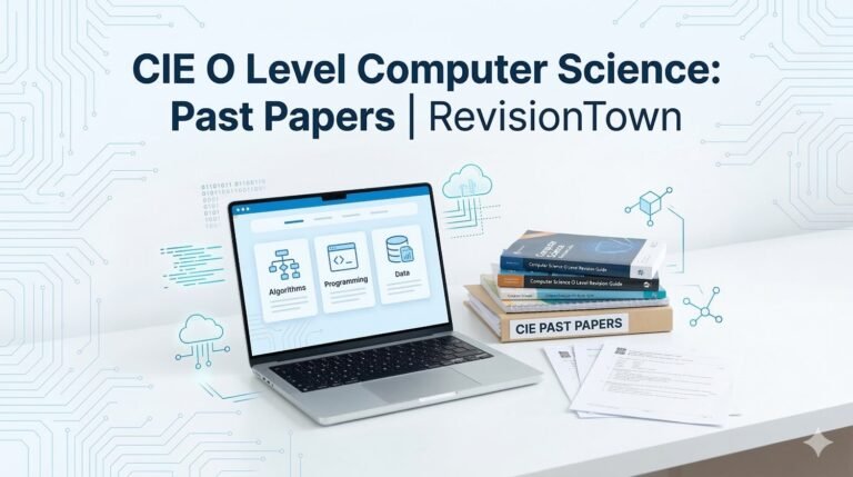 CIE O Level Computer Science past papers and revision resources banner on RevisionTown educational blog