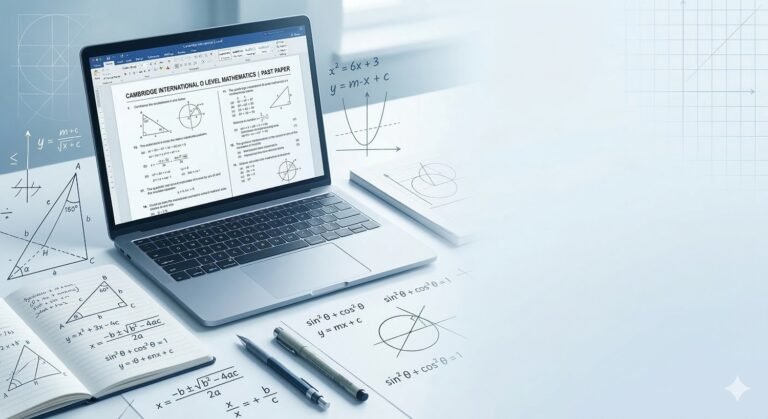 Cambridge O Level Maths past papers and revision resources banner – RevisionTown