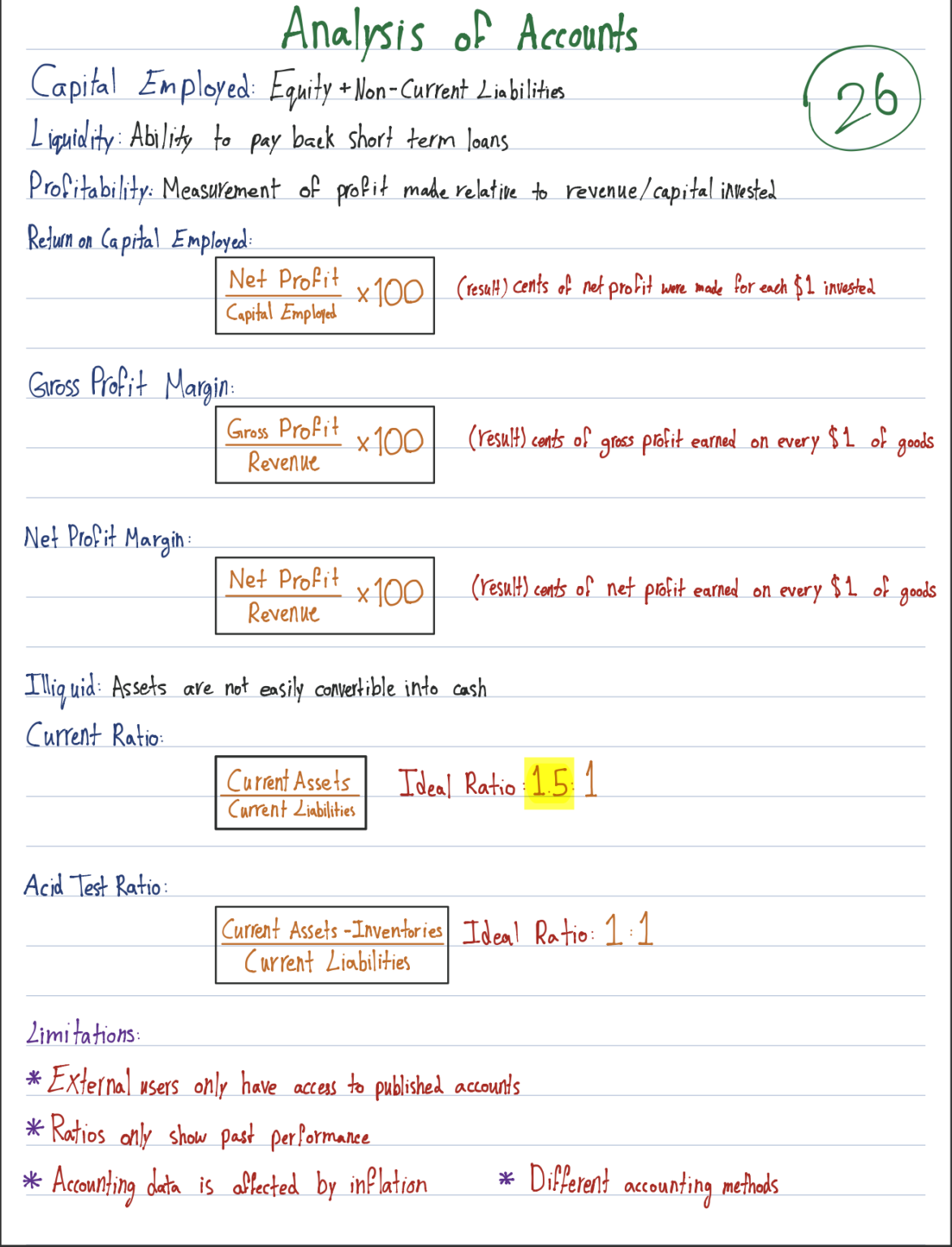 Notes on chapters 26-18(Analysis of Accounts) - RivisionTown