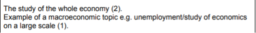 Economics Notes Section B questions