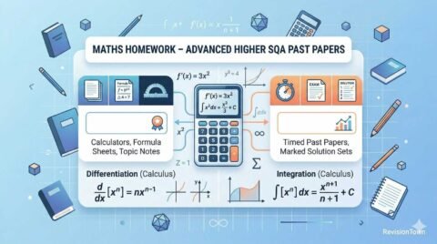 Advanced Higher Maths Homework using SQA past papers for exam revision on RevisionTown