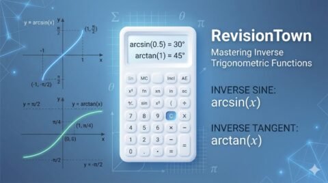 Arcsin(x) Calculator and Inverse Sine and Tangent Function Graph — Math Tool by RevisionTown