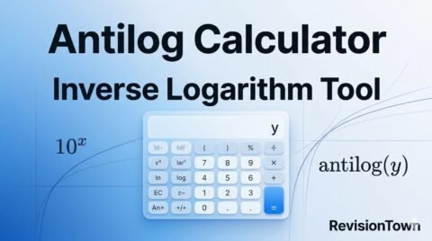 Antilog calculator tool with inverse logarithm graphs on RevisionTown blog