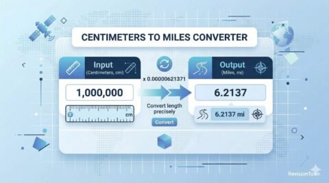 Centimeters to Miles (cm to mi) converter illustration showing digital distance conversion scale and measurement units.