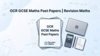 OCR GCSE Maths past papers and revision maths study banner for students preparing for OCR Mathematics exams.