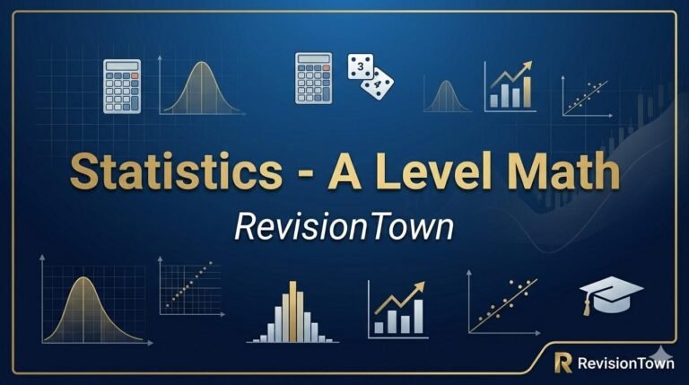 A Level Math Statistics revision graph and charts for RevisionTown exam prep