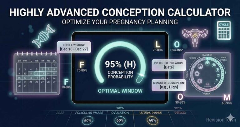 Highly Advanced Conception Calculator tool to estimate fertile window and ovulation dates – RevisionTown
