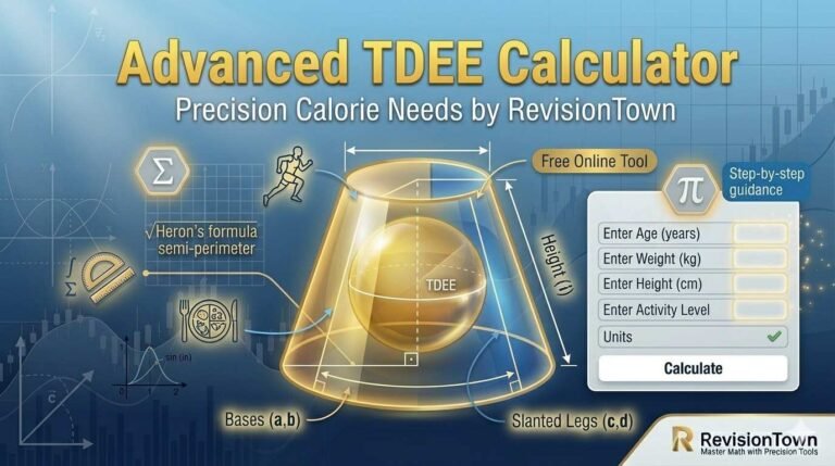 Advanced TDEE Calculator by RevisionTown - Precise BMR and daily calorie needs tool