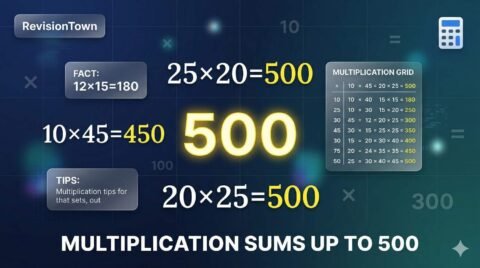 Multiplication sums practice sheet up to 500 for students – RevisionTown