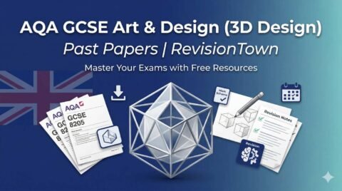 AQA GCSE Art & Design 3D Design past papers revision resources on RevisionTown - free download exam papers, mark schemes, and 3D design practice for 8205 specification.