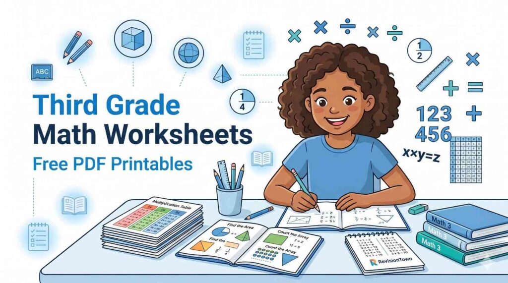 3rd Grade Math Backround Third Grade Math Worksheets – Free PDF Printables – RevisionTown