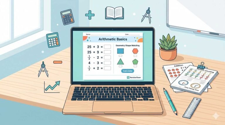 Free printable math worksheets PDFs for students and teachers on RevisionTown.