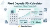 Fixed Deposit Calculator online showing FD interest growth, returns calculation, and savings projection in India