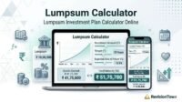 Lumpsum investment calculator showing financial growth chart and returns estimation for one-time investment plan