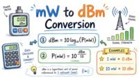 mW to dBm conversion formula and table - RevisionTown guide