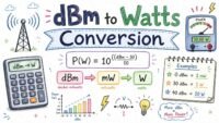 dBm to watts conversion chart and formula | RevisionTown technical guide