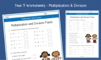 multiplication division worksheets