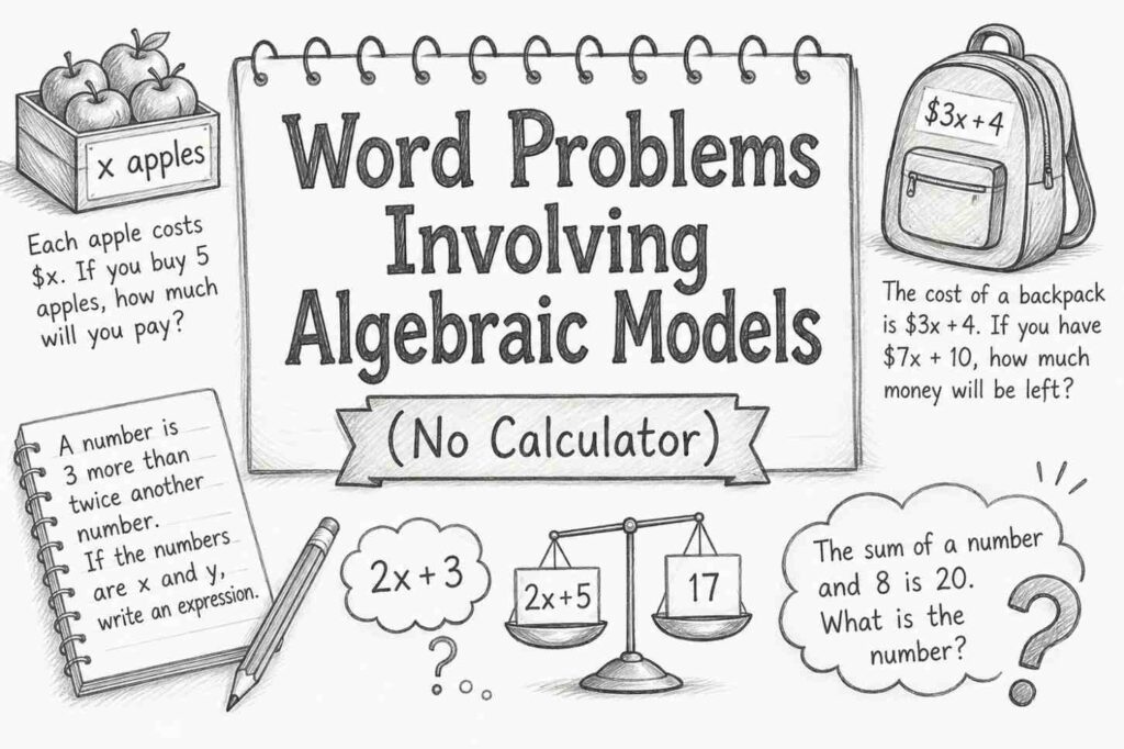 Word Problems Involving Algebraic Models (No Calculator) – RevisionTown
