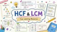 HCF and LCM free learning resources RevisionTown math revision guide with formulas and examples