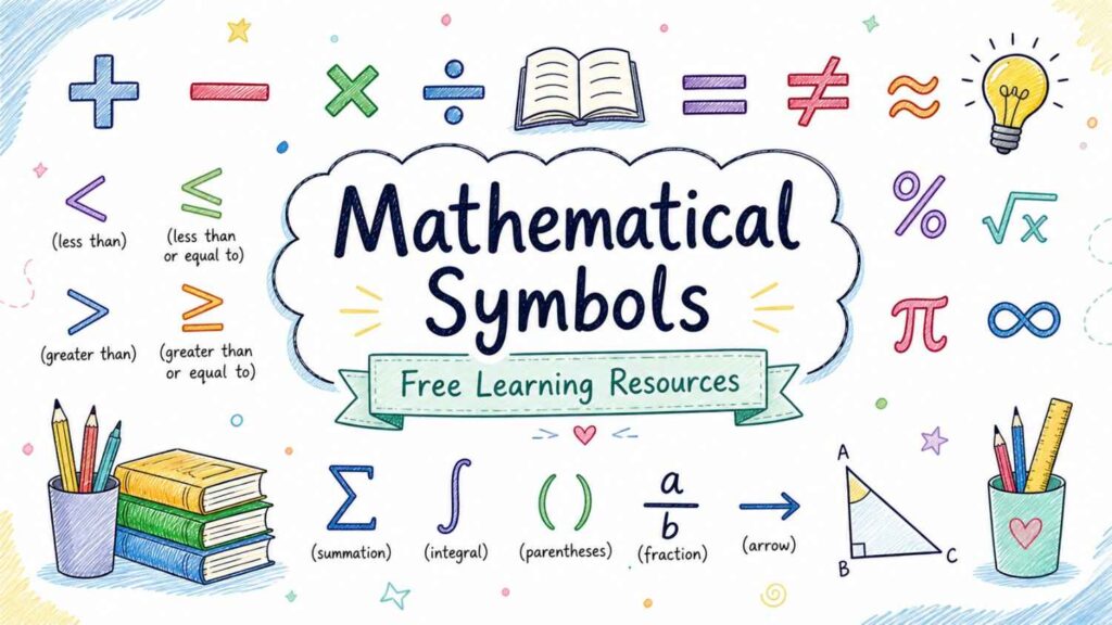 Mathematical Symbols | Free Learning Resources – RevisionTown