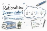 Rationalising denominators explained with examples and formulas for students – free math learning resource by RevisionTown