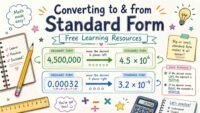 Converting to and from standard form explained with examples scientific notation math learning RevisionTown