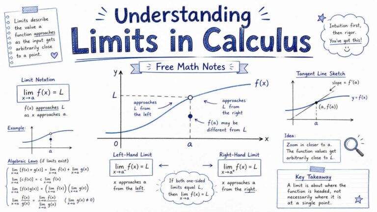 Understanding limits in calculus graph showing function approaching a limit point with visual explanation