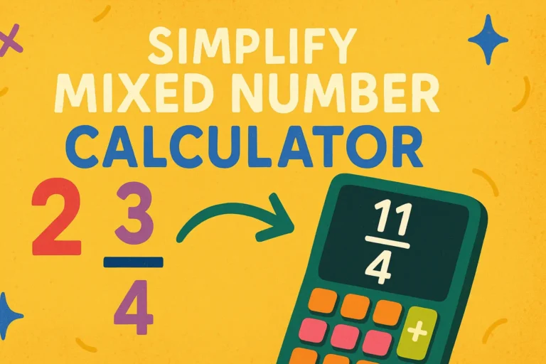 Simplify Mixed Number Calculator