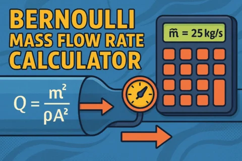 Bernoulli Mass Flow Rate Calculator