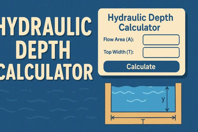 Hydraulic Depth Calculator
