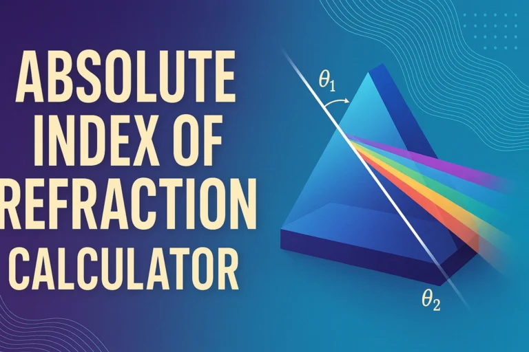 Absolute Index Of Refraction Calculator