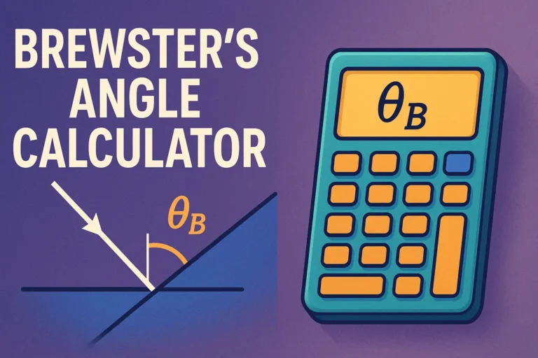 Brewster's Angle Calculator