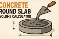 Concrete Round Slab Volume Calculator