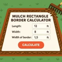 Mulch Rectangle Border Calculator