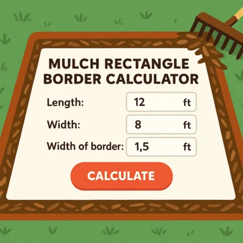 Mulch Rectangle Border Calculator