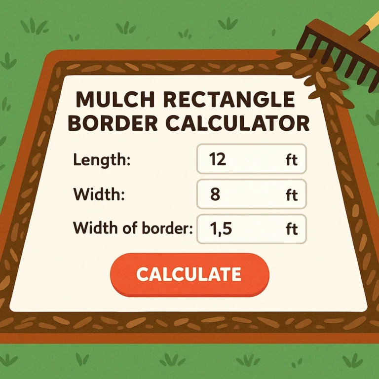 Mulch Rectangle Border Calculator