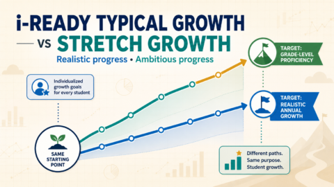 i-Ready Typical Growth versus Stretch Growth with two individualized progress paths