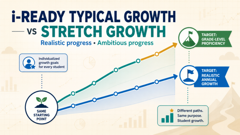 i-Ready Typical Growth versus Stretch Growth with two individualized progress paths